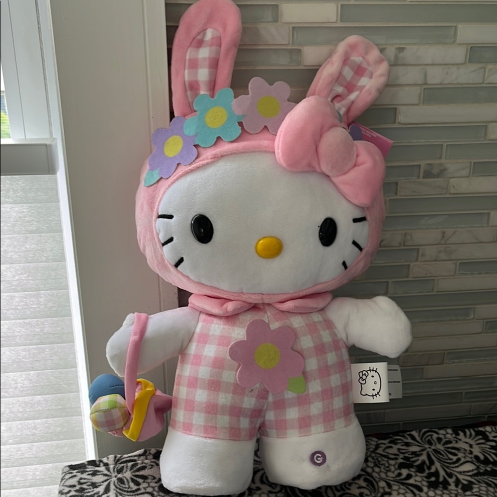 Hello Kitty Pink and White Stuffed Animal Plush